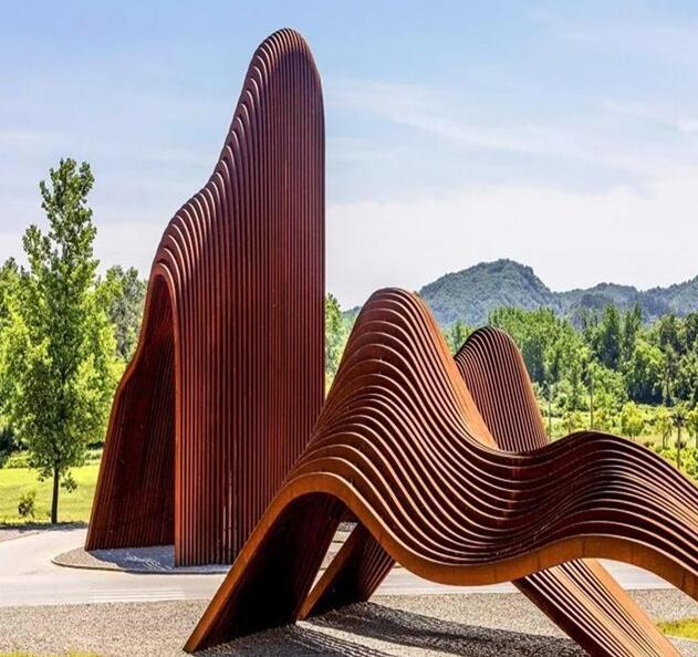 下城锈钢板造型